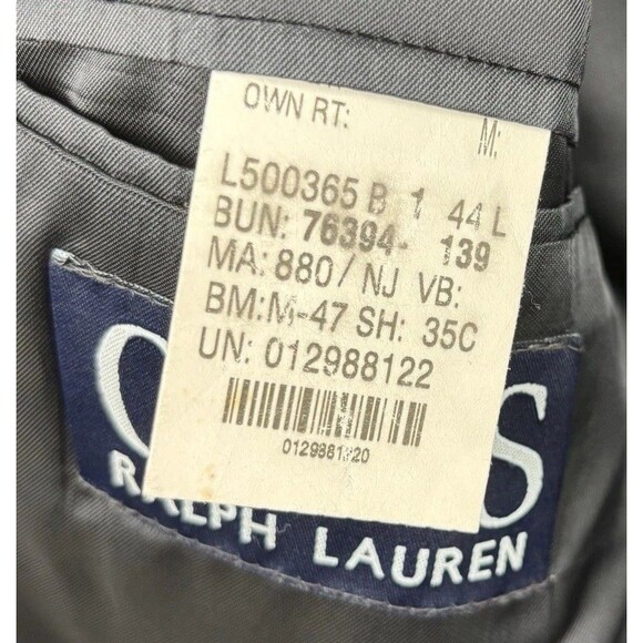 Chaps Ralph Lauren Mens Blazer Navy Blue Wool 2 Button Jacket Sport Coat 44L - Picture 5 of 7